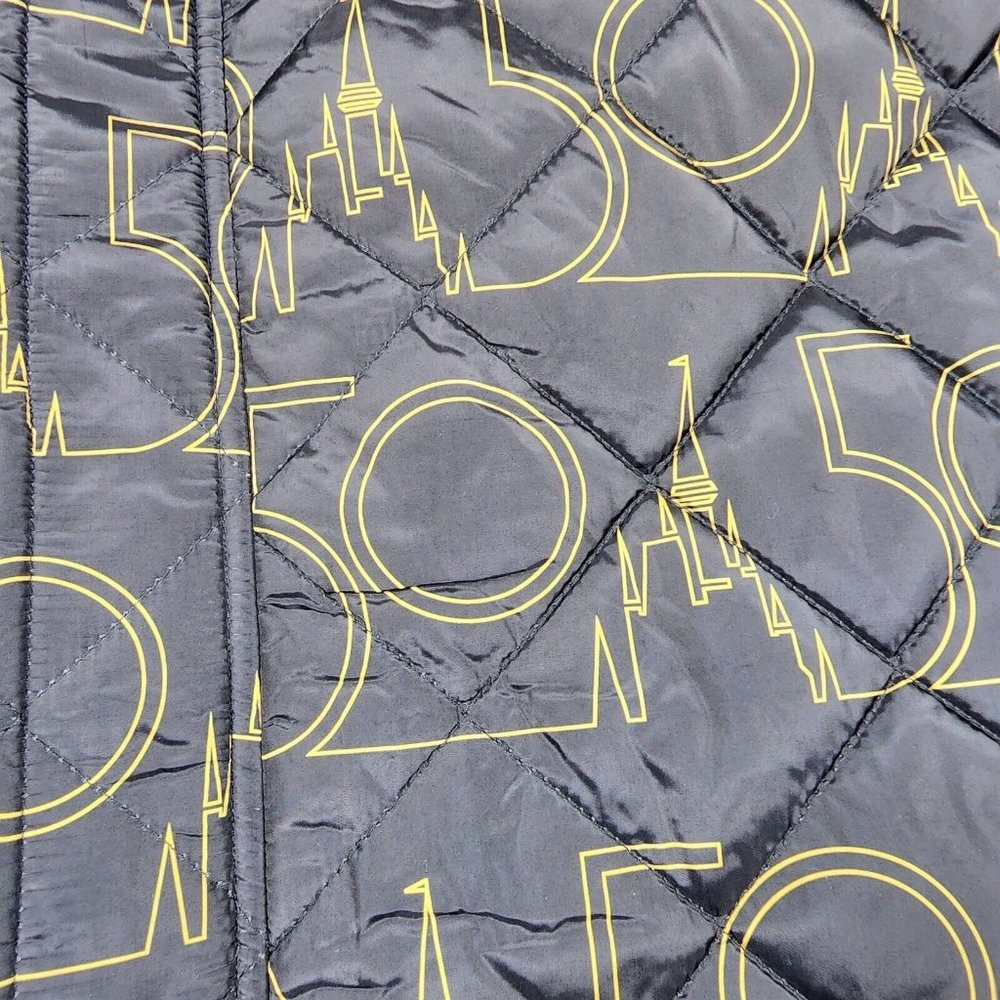 Walt Disney World Jacket Mens XXL Black 50th Anniversary Quilted Zip Castle - Picture 5 of 15
